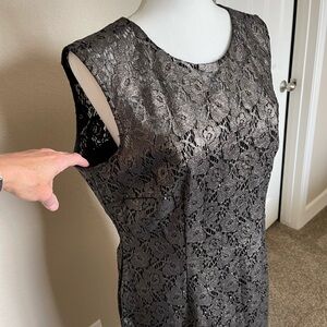 New! White House Black Market Pewter Sleeveless sheath dress